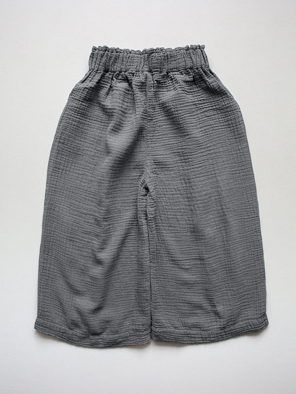 The Muslin Culotte - Lead gray