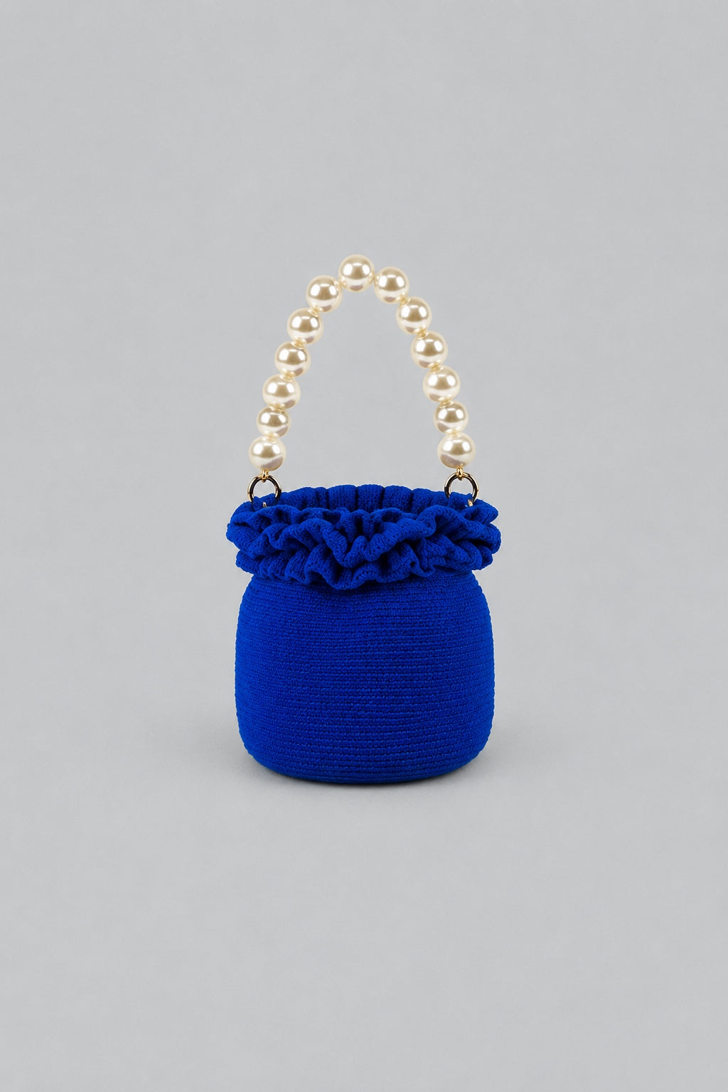 Coqueta Iraca Basket Bucket Bag - Royal