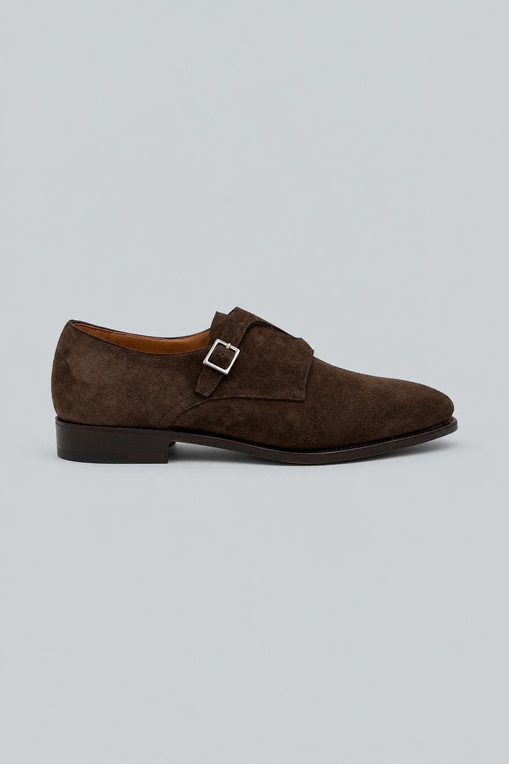 Samson Monk Strap - Brown Suede