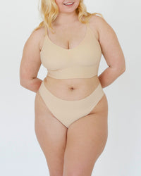 Signature Mid-Rise Thong - Creme