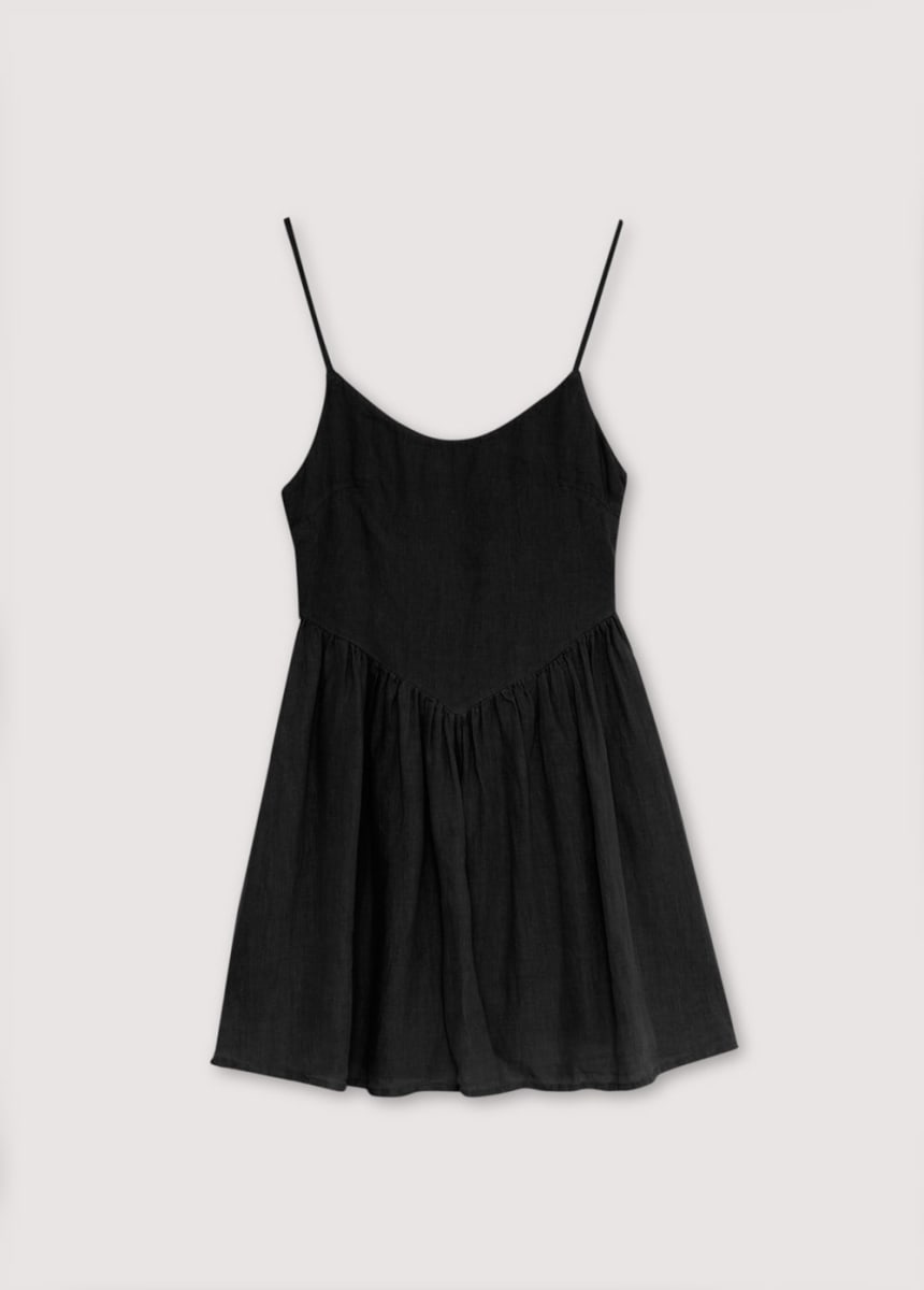 Hera Woman Short Dress Caviar