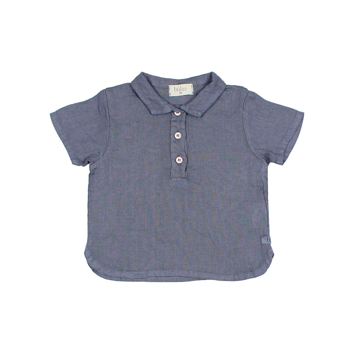 BB Linen Shirt Collared - Blue