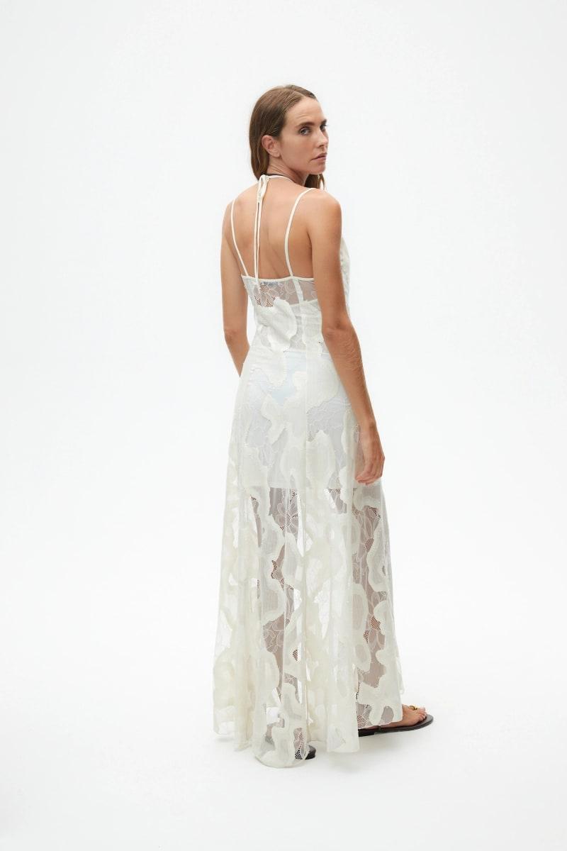 Embroidered Long Dress - Ecru