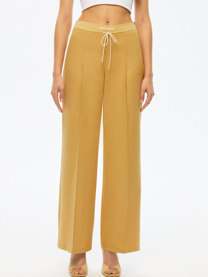 Ribbed Pants - Camel