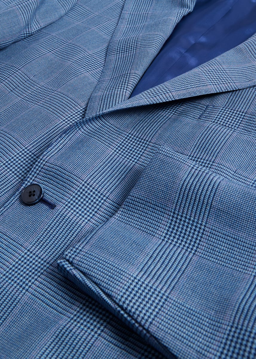 Cashmere Plaid Jacket - Blue