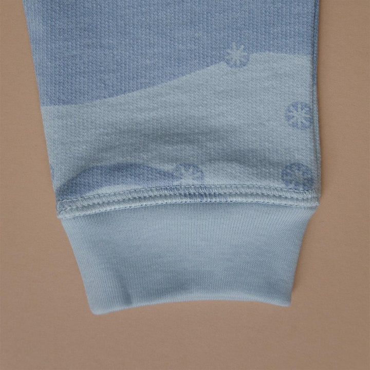 Organic Pima Cotton Sweatpants Snowy Andes - Blue