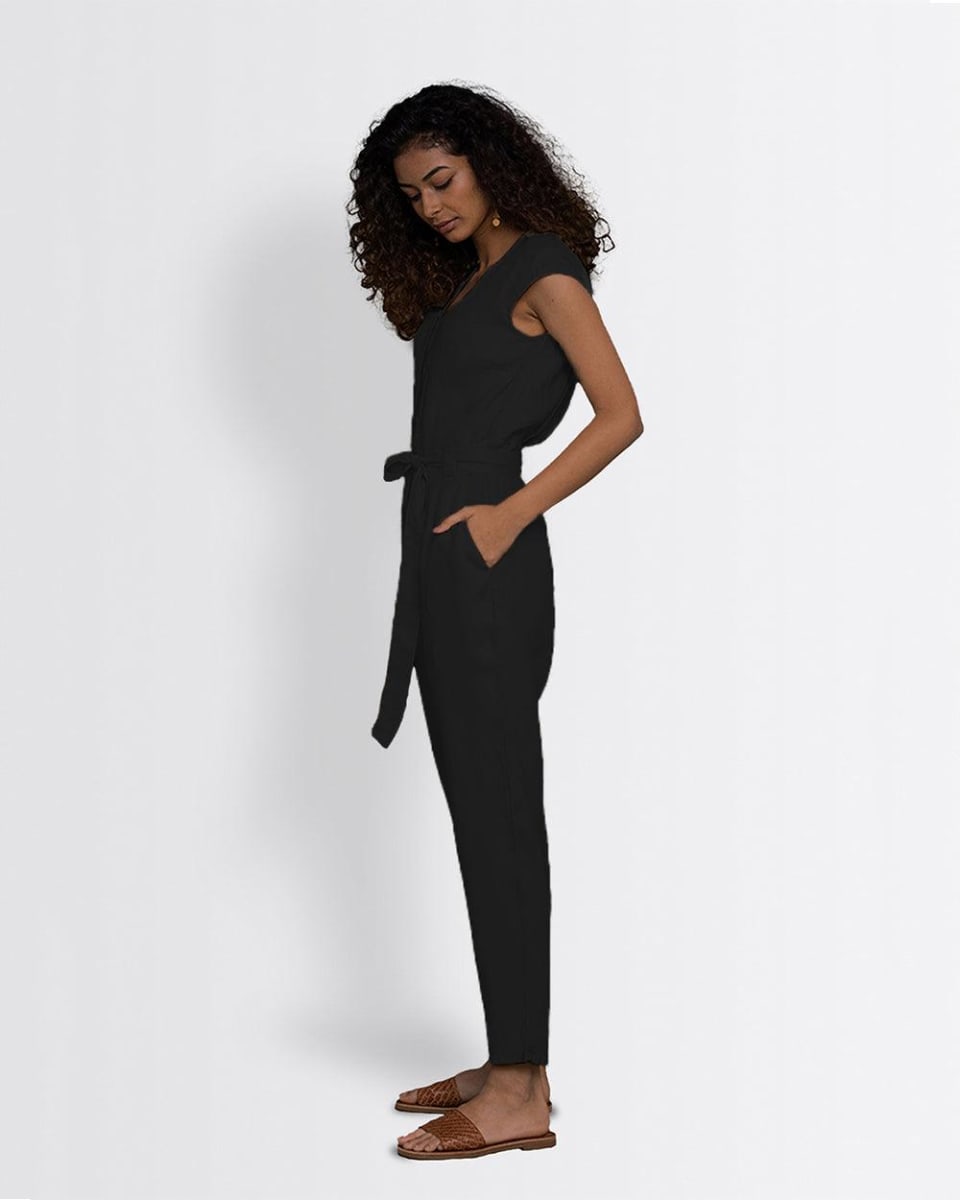 Hemp Noir Jumpsuit - Black