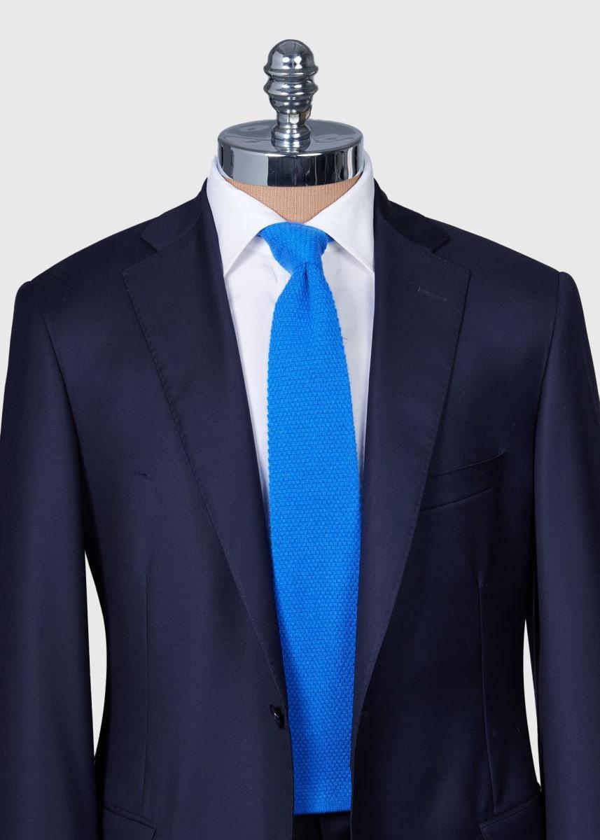 Cashmere Knit Tie - Royal Blue