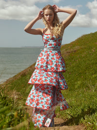 Wendy Dress - Clear Sky/Salsa Large Floral