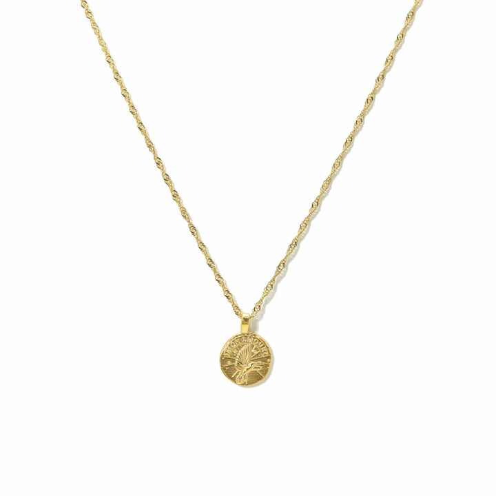 Dove Coin Necklace - Gold