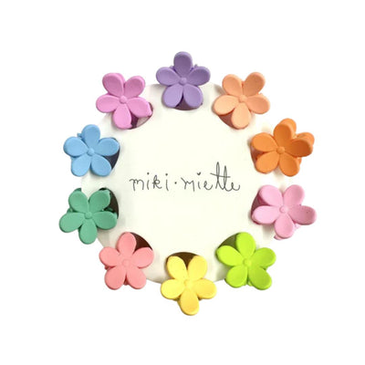 Flower Mini Claw 10pc Set - Rainbow