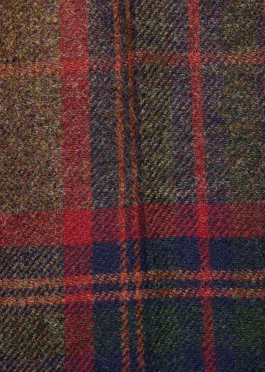 Shetland Wool Plaid Dress Trouser - Red/Green