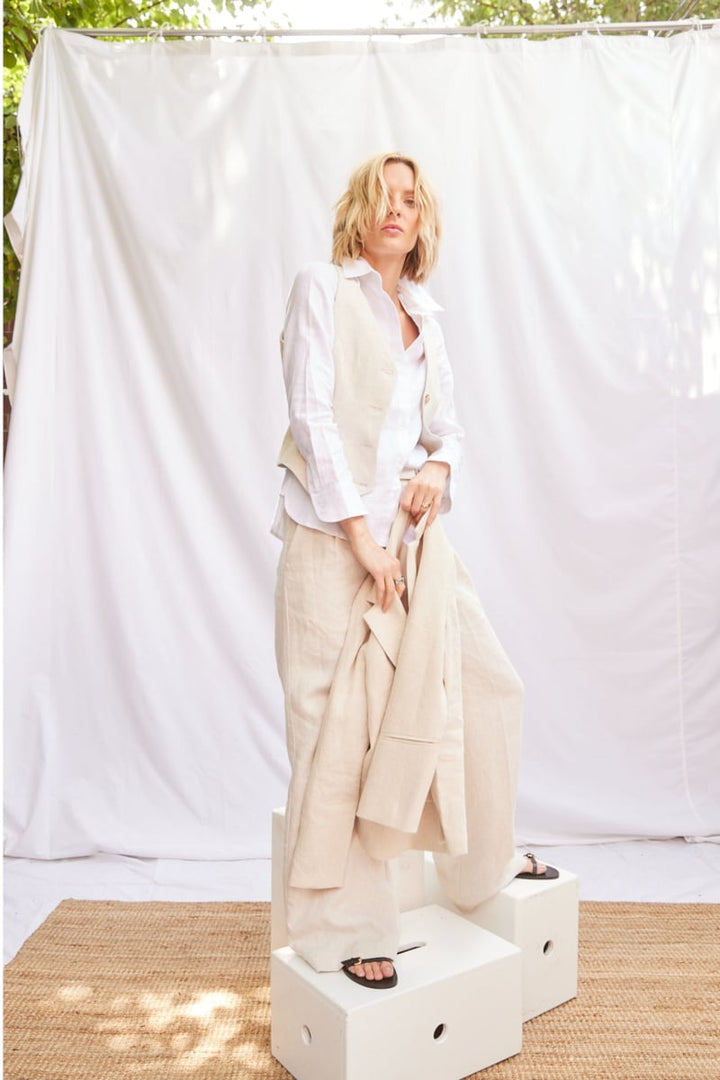 Tailored Vest - Natural