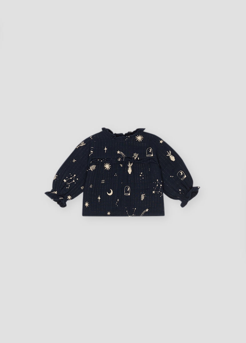 Paola Baby Blouse - Cosmos Print