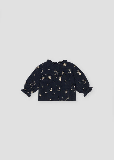 Paola Baby Blouse - Cosmos Print