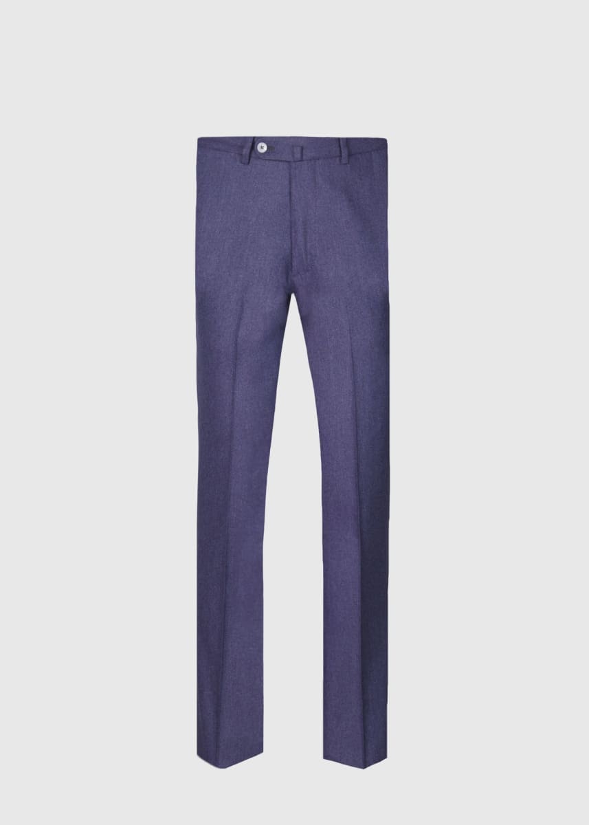 Wool Flannel Trousers - Dusk