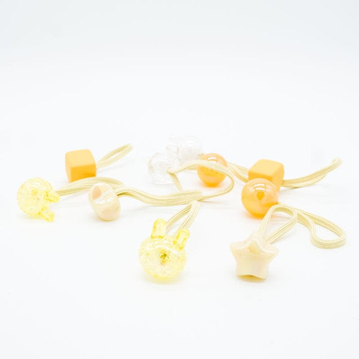 Hair Elastic 10Pc Box Set - Yellow