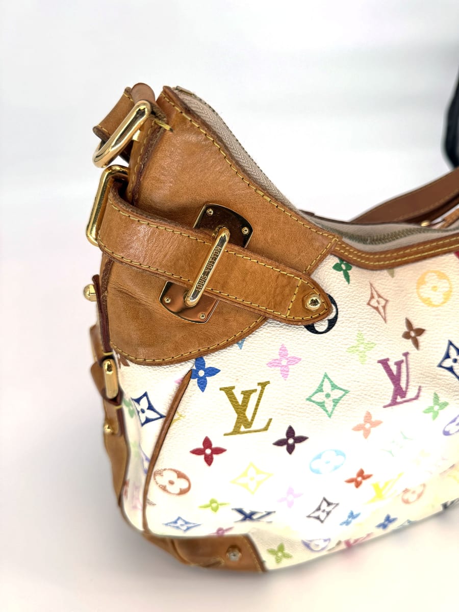 Pre-Owned Louis Vuitton Greta Crossbody Multicolor White