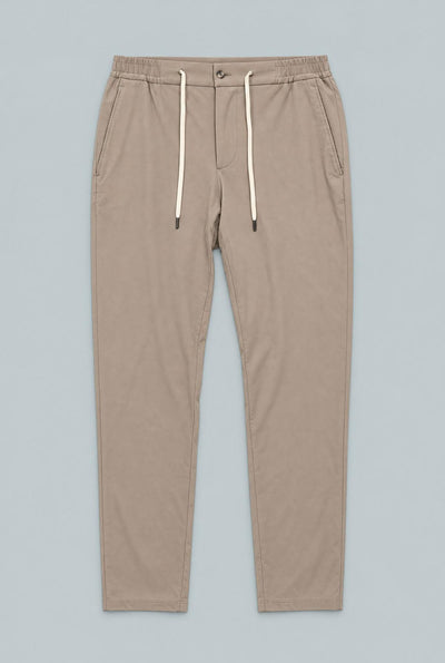 Linen Drawstring Trouser - Natural