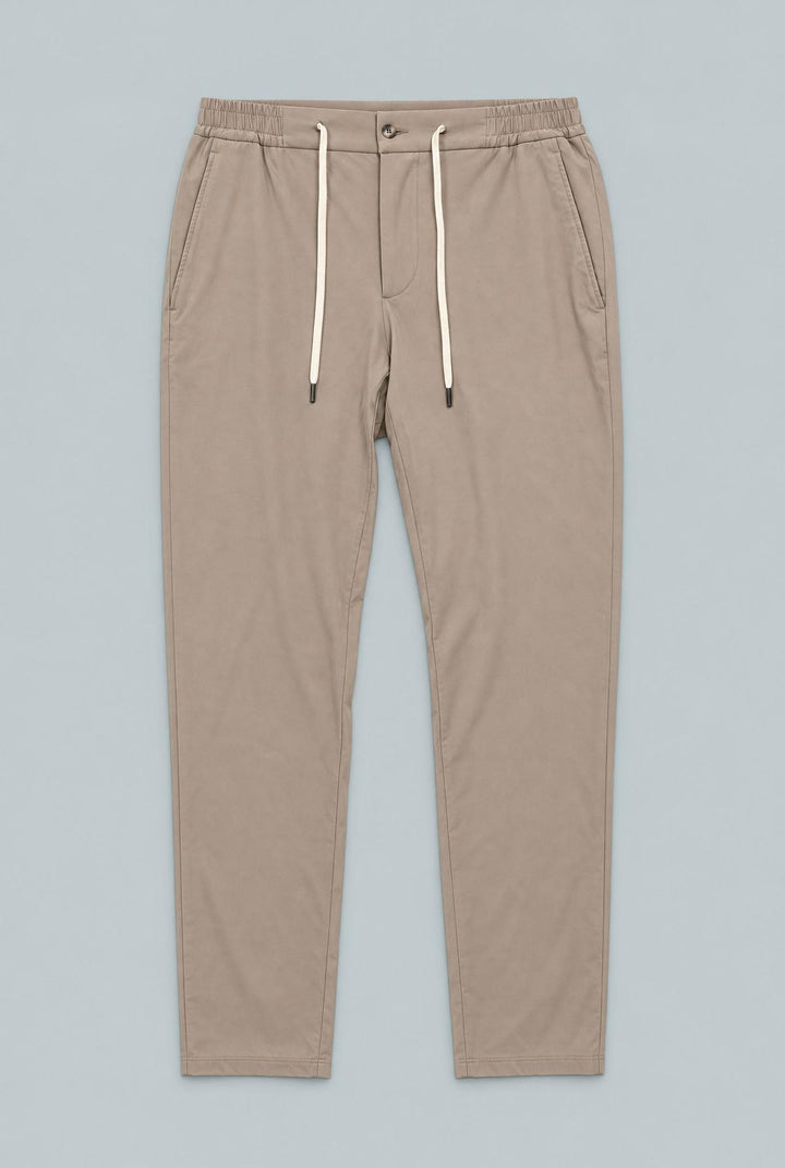 Linen Drawstring Trouser - Natural