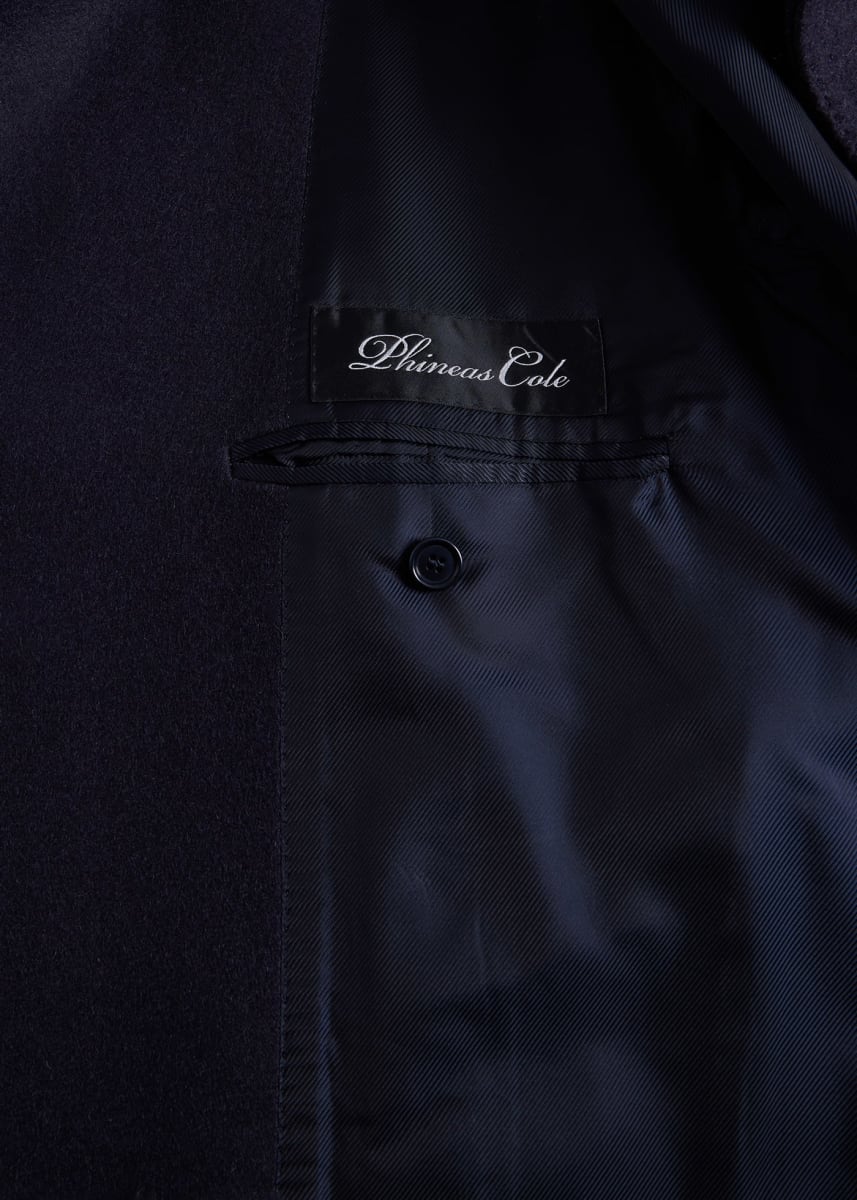 Melton Cashmere Short Outer Jacket - Midnight