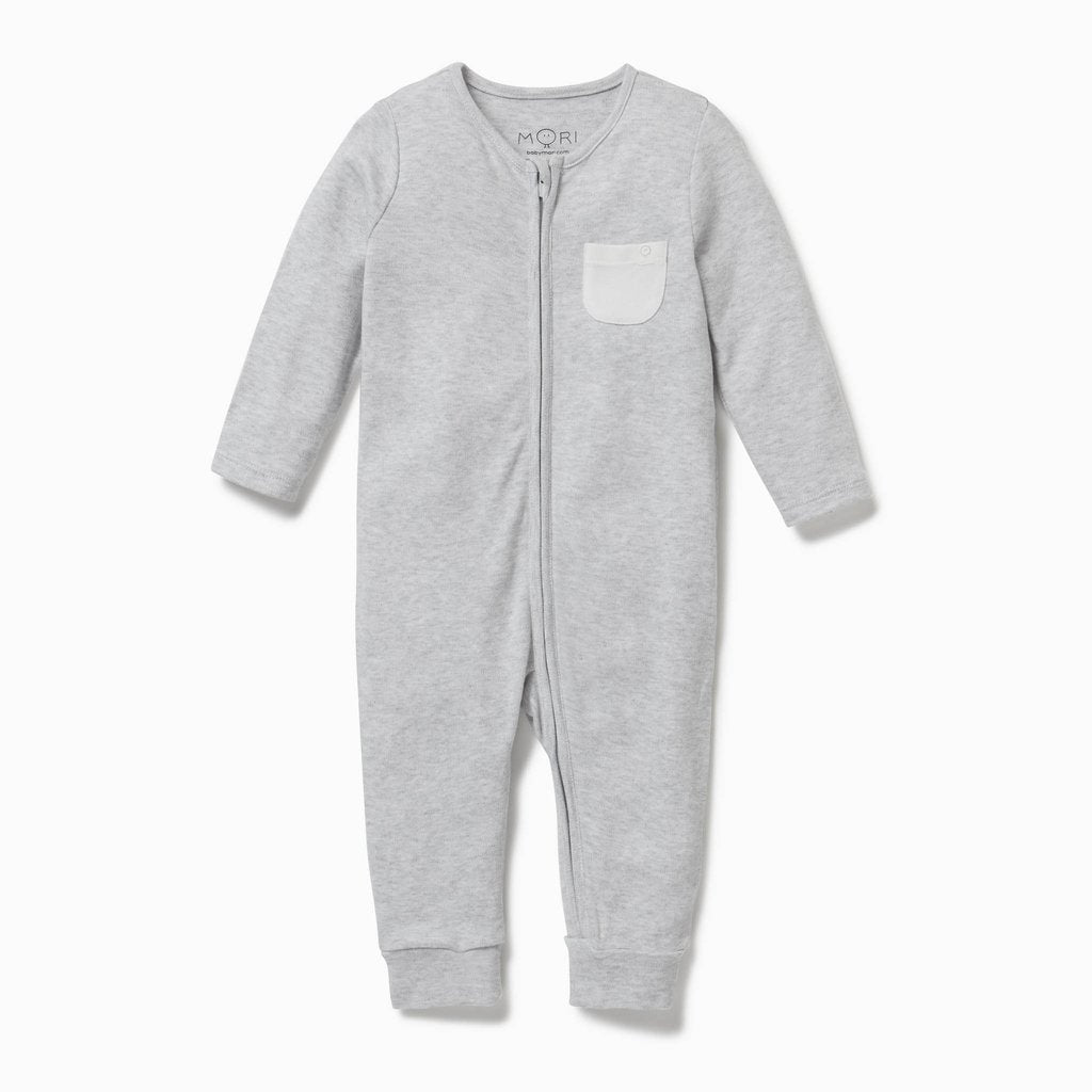 Zip-Up Sleepsuit - Grey