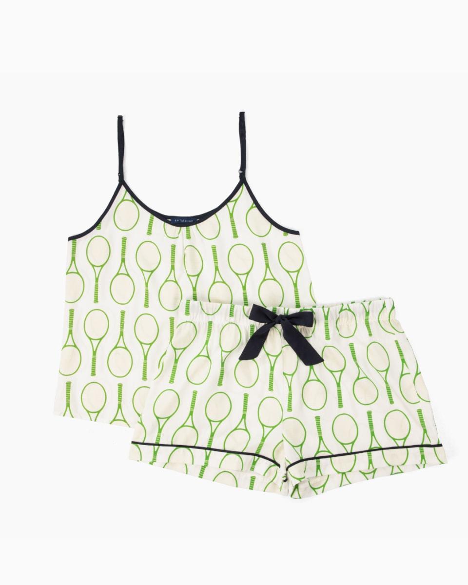 Tennis Time Cami Shorts Set - Green