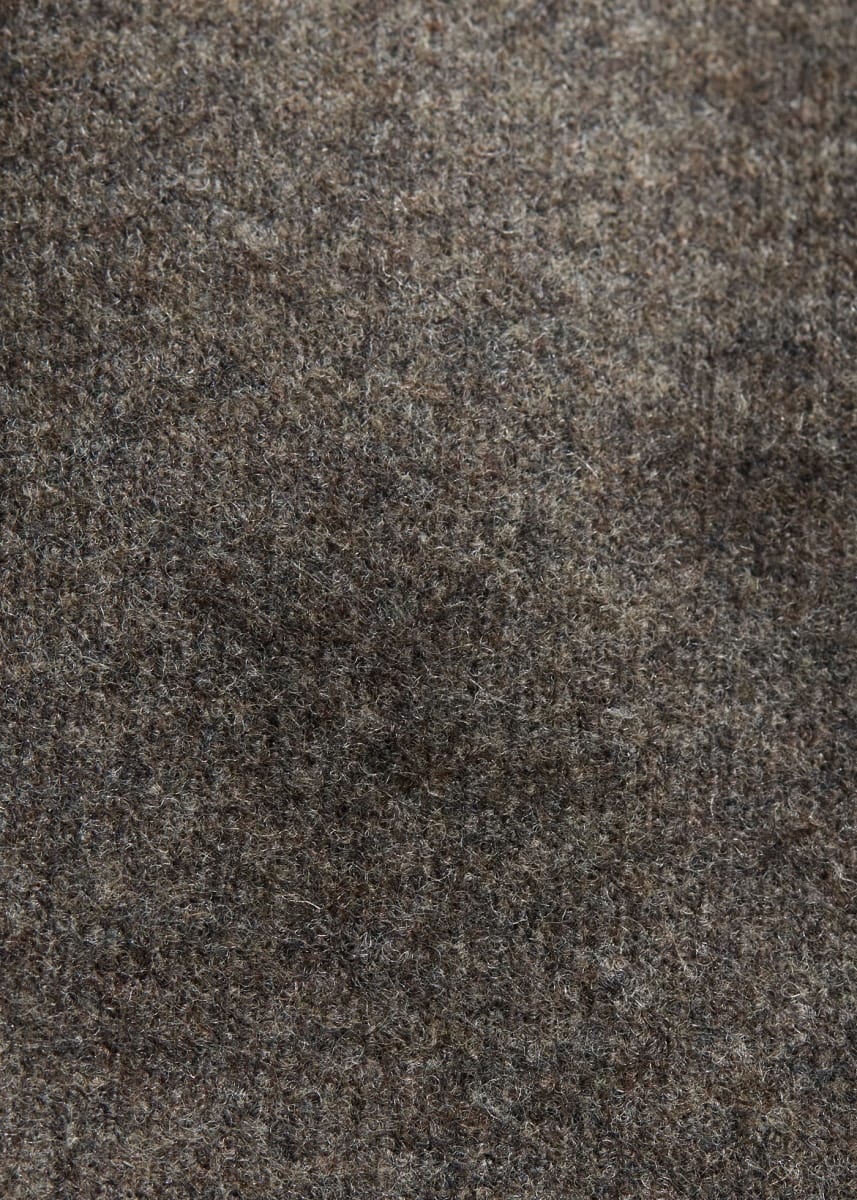 Wool Flannel Drawstring Trouser - Mink