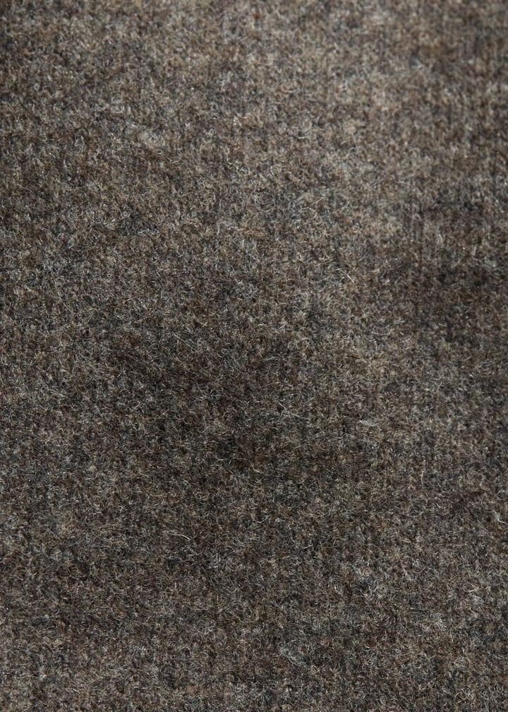 Wool Flannel Drawstring Trouser - Mink