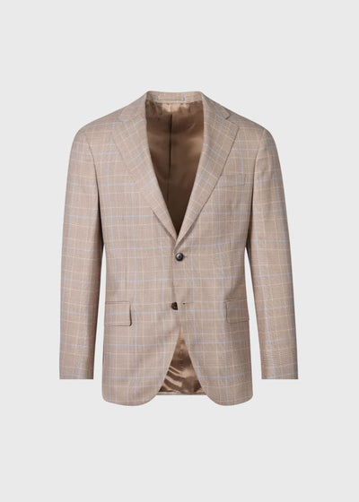 Cashmere Plaid Jacket - Brown