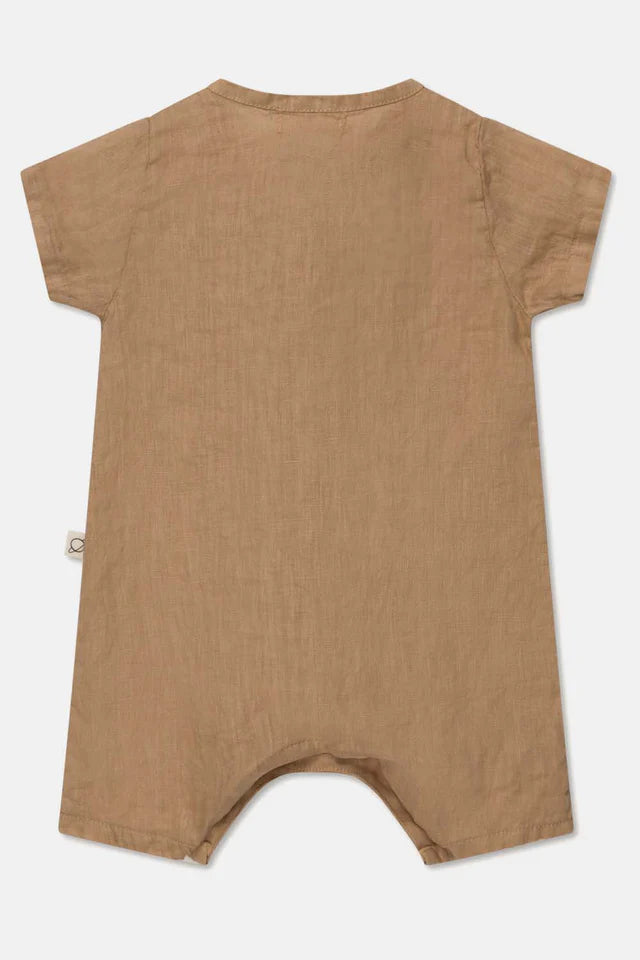 Linen baby jumpsuit - Sand