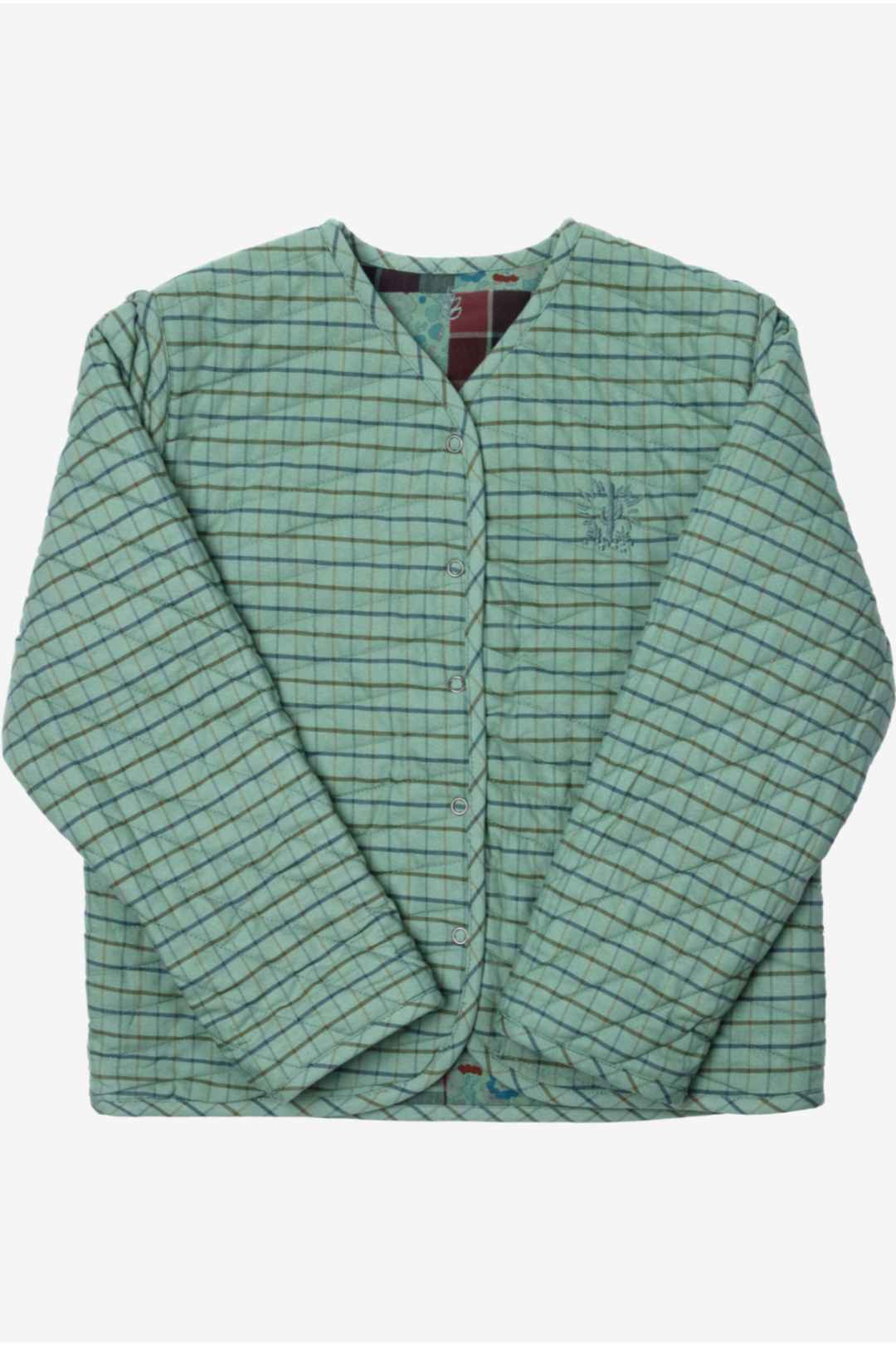 Reversible Kids Jacket - Celadon Patchwork