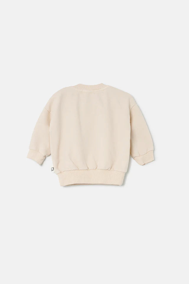 Soft Touch Baby Sweatshirt Bear - Stone