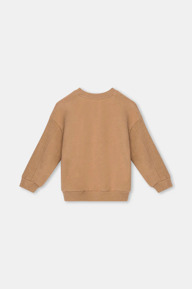 Organic knit sweater - Camel
