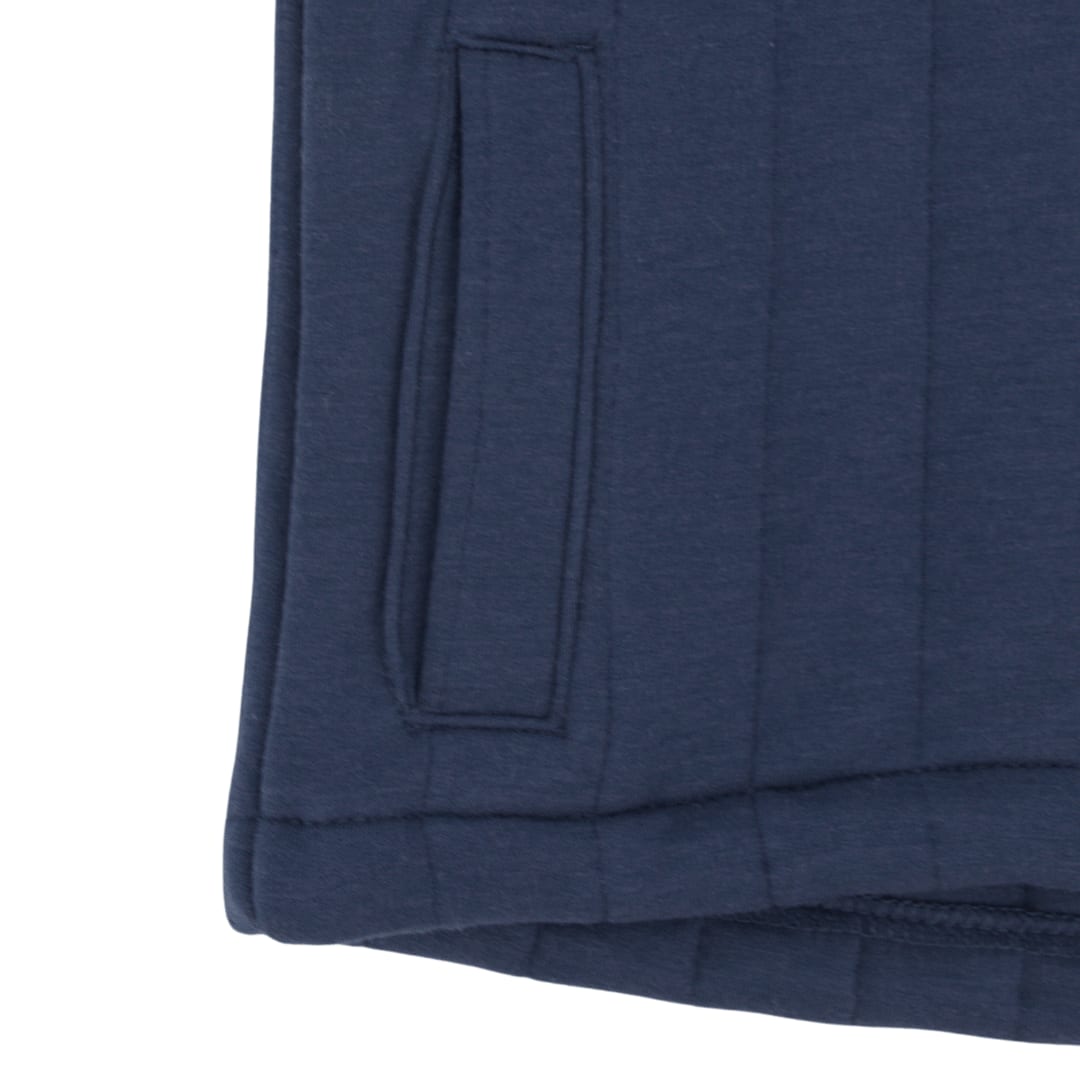 French Terry Hooded Jacket - Peacoat Blue