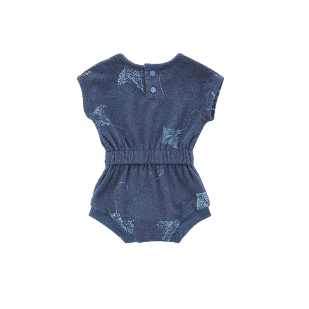 Baby Terry Romper - Navy