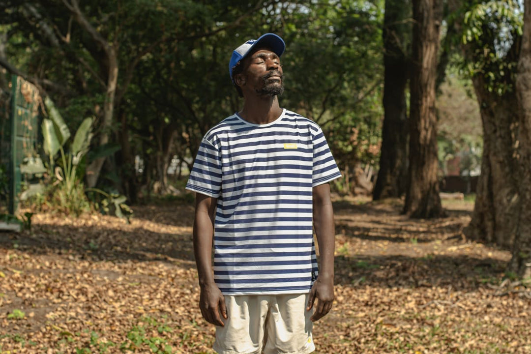 Aquaterra Stripe Tee - Navy
