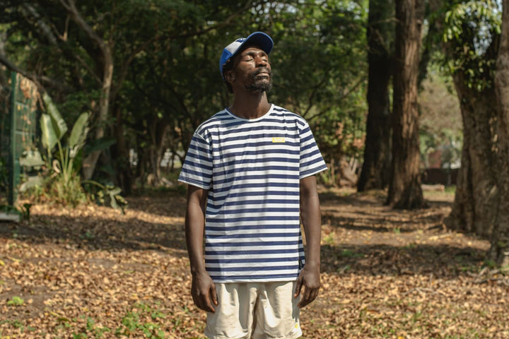 Aquaterra Stripe Tee - Navy