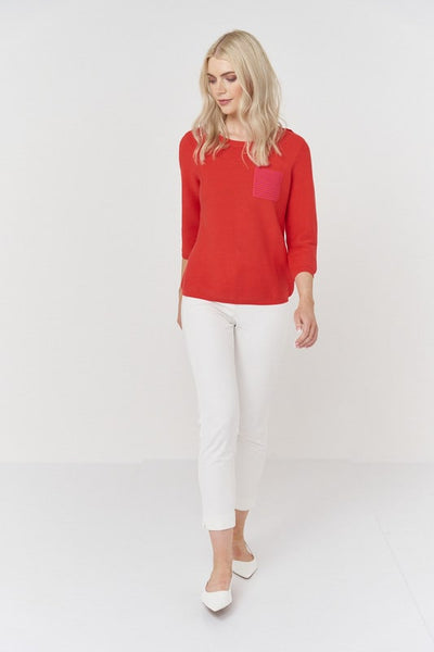 Louisa Links Links Sweater - Geranium