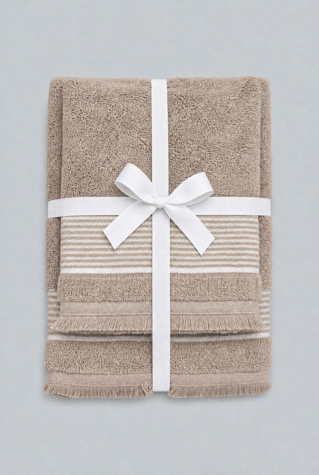 Hand And Bath Towel Set - Brown