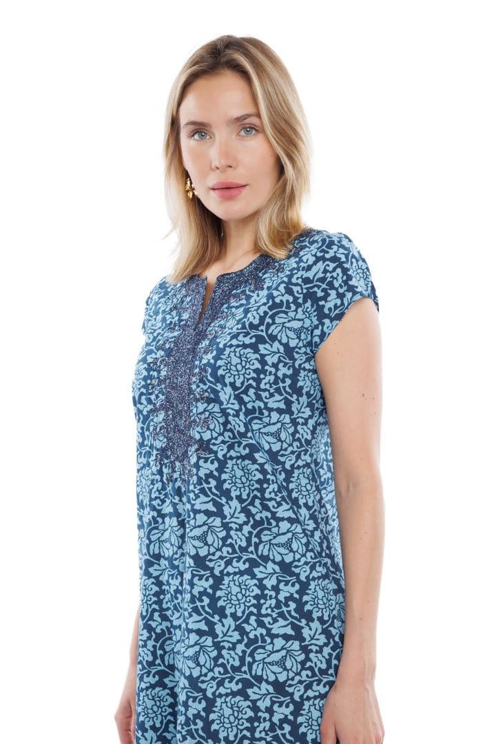 Rowena Tunic - Sea Blue/Indigo