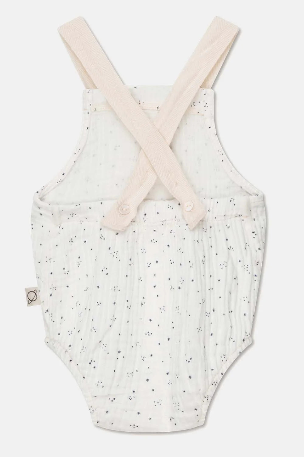 Gauze star-print baby romper - Ivory