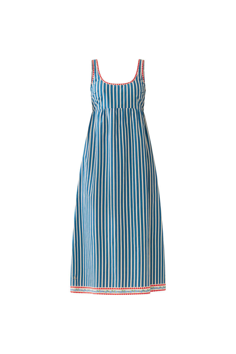Emily Dress - Navy Stripe