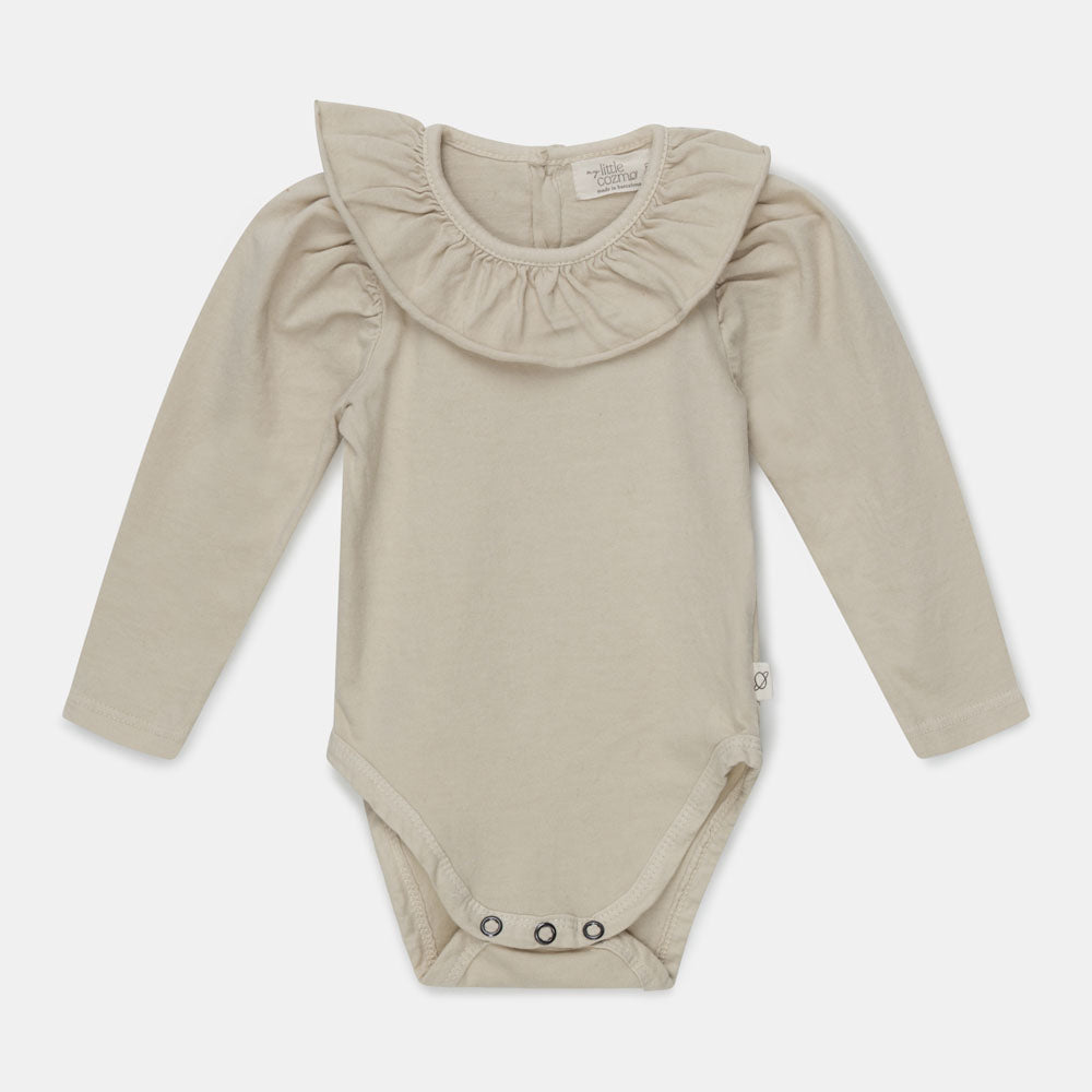 Organic Baby Girl Bodysuit - Stone Bodysuits + Onesies My Little Cozmo 