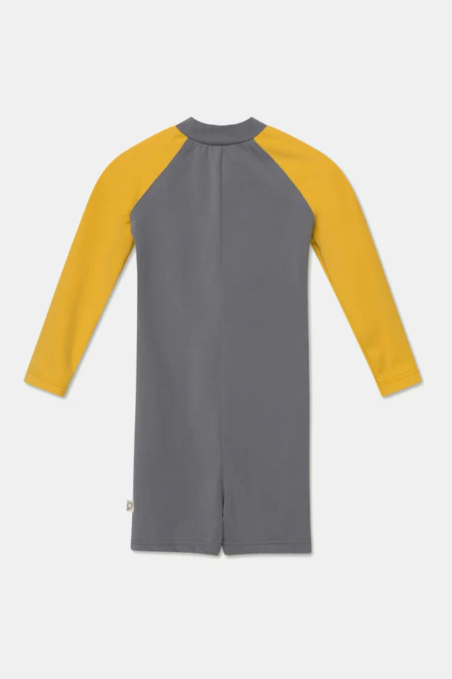 Uv baby rash guard swimsuit - Greyyellow swim