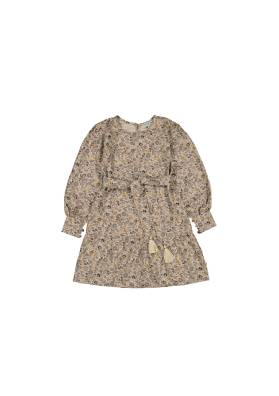 Ninon Belted Dress - Honey Grey Flower