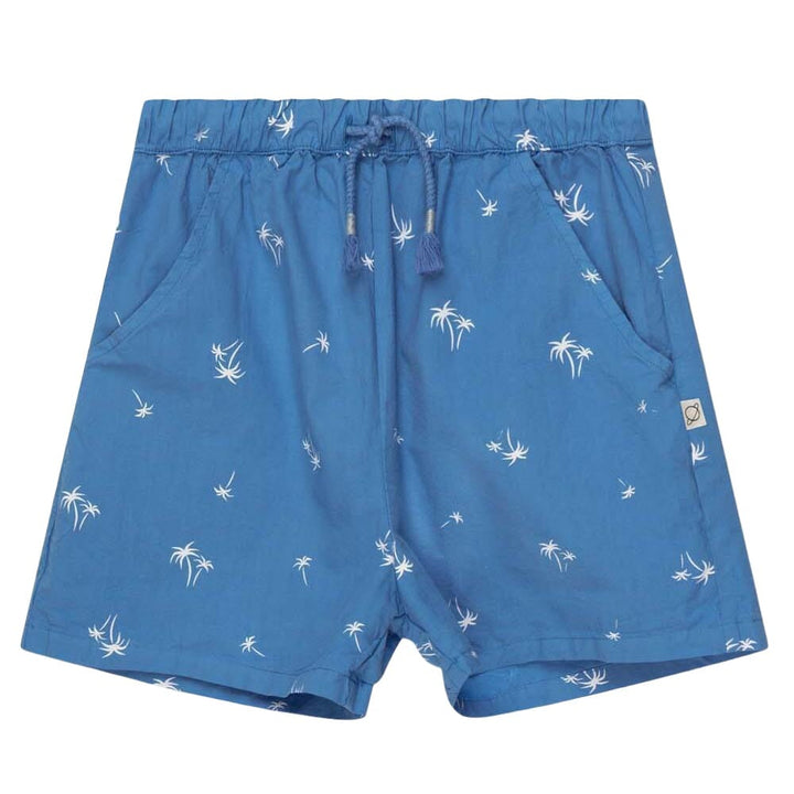 Palm Print Bermuda Shorts - Blue Shorts My Little Cozmo 