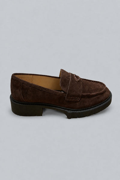 Leah Suede Loafers - Maple