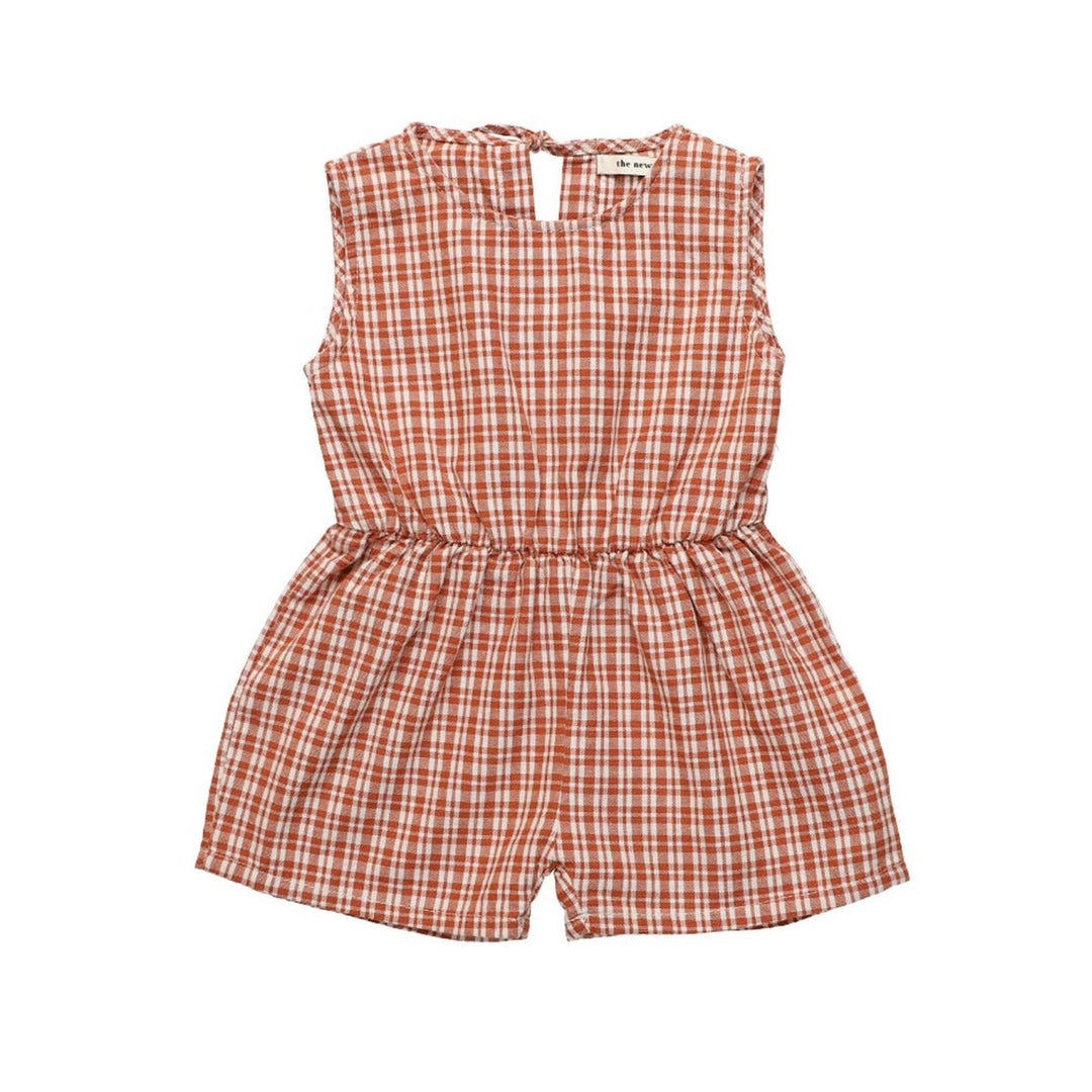 Arlette Baby Romper - Caramel Check One Pieces The New Society 