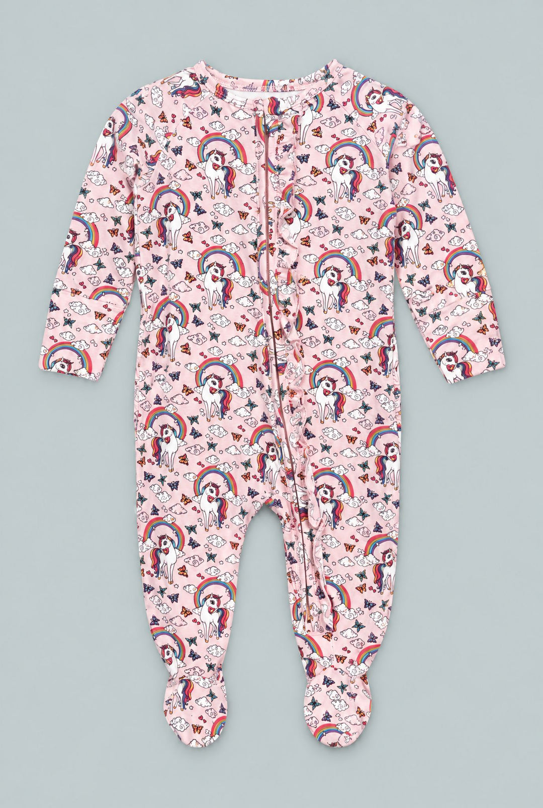 Ruffle Footie - Rainbow Bright